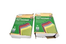 SKILCRAFT Letter Size Top Tab File Folders Purple 11 Pt 100 Ct Lot Of 2