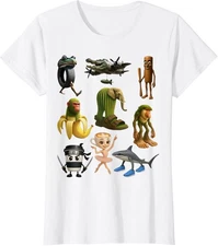 Italian Brainrot AI-Generated Characters Design Fun Ladies' Crewneck T-Shirt