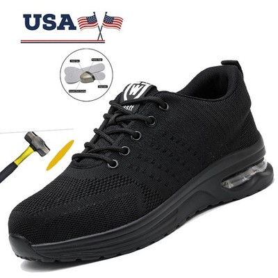 Indestructible Shoes Mens Safety Shoes Steel Toe Work Sneakers Oil-Resistant