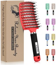Detangling Brush Boar Bristles Hair Brush Make Hair Shiny  Healthier Curved and