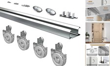 Bypass Sliding Door Hardware 48", Bypass Wardrobe Closet Door Track XC47-48"