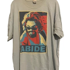 The Big Lebowski The Dude Abide Obama HOPE Poster Style Shirt Adult XL