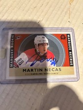 17-18 opee chee rookie Martin necas auto w/cert