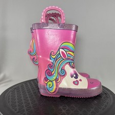 Members Mark Girls Rain Waterproof Boots Pull-On Girls Size 7/8