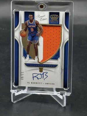 2019 Crown Royale RJ Barrett Rookie Silhouettes Patch Auto 9/11 Jersey # RC