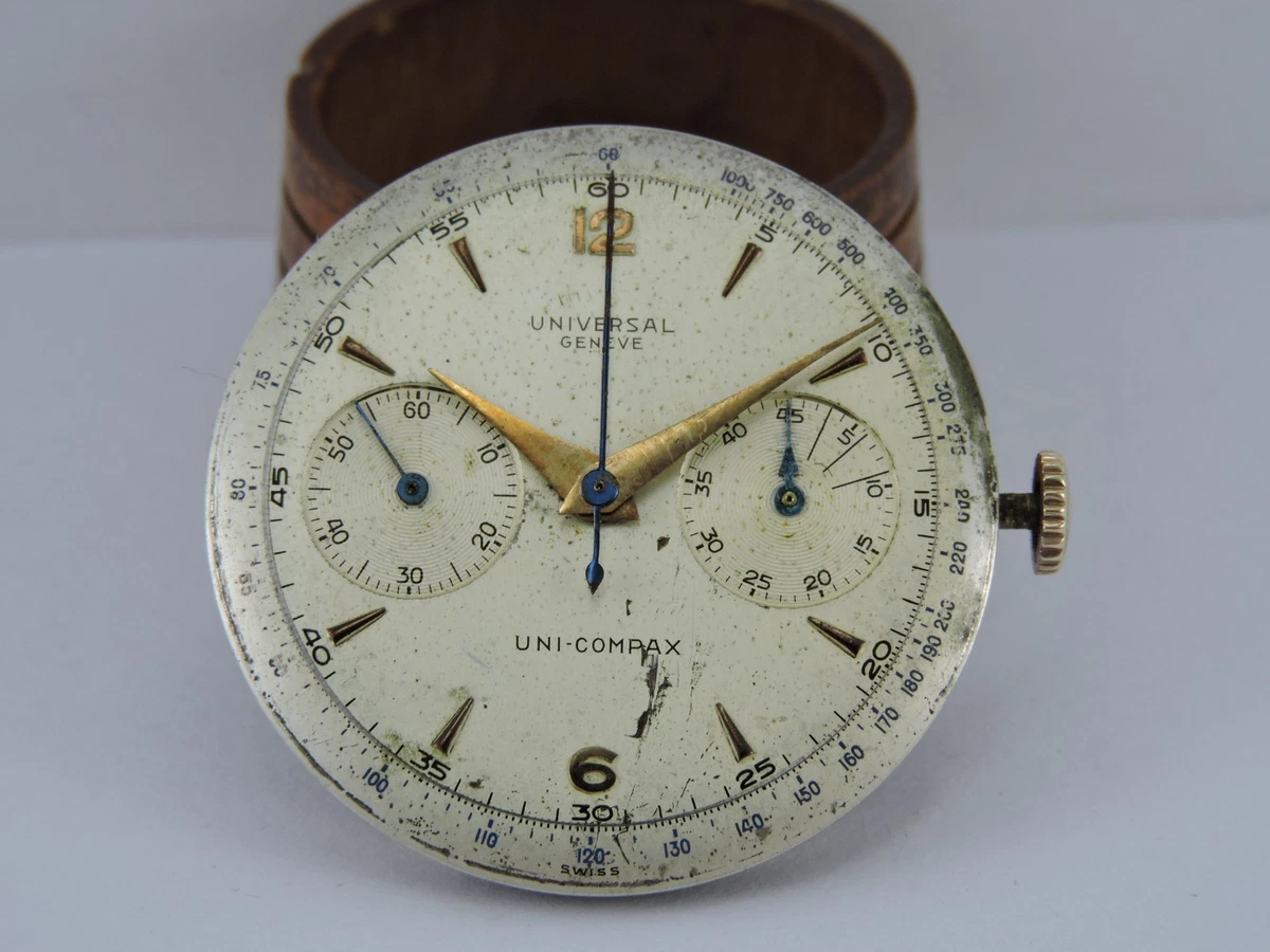 Universal Geneve Vintage Oval Watch Movement and Dial Swiss Manual Wind Part Universal Genève Mechanical (Manual) Watch Movements for  main image 3