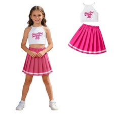 Kids Girls Outfit Casual Set Workout Dancewear Travel Halter Sleeveless Sports