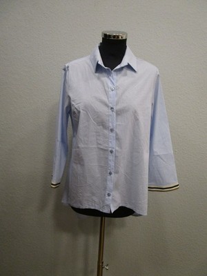 Ancora Bluse fein Streifenmuster blau Gr.38 (T328-61)