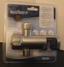 Aquasource Three Way Diverter And Bracket New in Sealed Package.