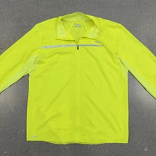 Saucony ViZiPRO Run Shield Jacket Mens XL Hi Vis Yellow Reflective X-Static Zip