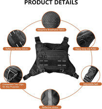 Sports Chest Bag For Men,Chest Rig Running Vest,Sport Chest Bag,Water Resista...