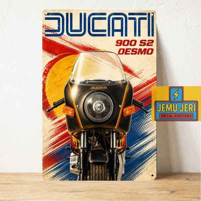 Ducati 900 S2 Desmo Vintage Motorcycle Metal Poster Tin Sign 20x30cm
