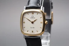 [Exc+5] OMEGA De Ville Cal.1470 Gold Cream Dial Roman Quartz Women's Watch