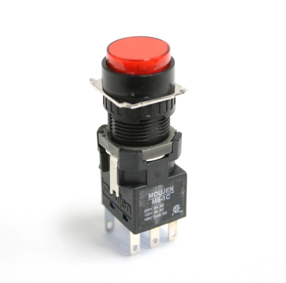 M6-1C M6-2C 16mm LED illuminated Momentary Push Button Switch Multi Shapes/Color - Image 2 of 4