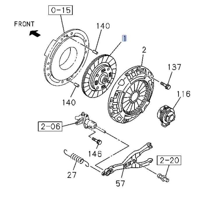 Disco de embrague OEM para ISUZU MZZ6 NPR NQR 4HK1 genuino 8973622351 5876100801 Foto 2 de 4
