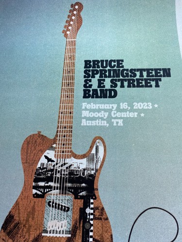 RARE BRUCE SPRINGSTEEN 2023 Austin TX OFFICIAL SCREEN PRINT POSTER #/180 - Picture 6 of 9