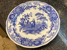 Spode Blue Room Collection Dinner Plate Girl At Well New
