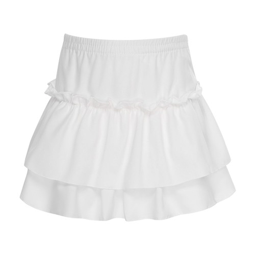 Kid Girls Mini Skirts Sweet Lining Corrugated Edge Elastic Waistband Daily Wear - Picture 10 of 36