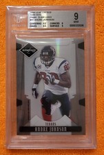 2008 Leaf Limited Andre Johnson Jersey Patch BGS 9 Prime Team Logo Threads #5/10
