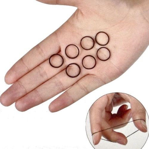 600 Mini Black Rubber Bands for Hair Ties Crafts Pony Hair Holder etc NEW - Picture 4 of 4