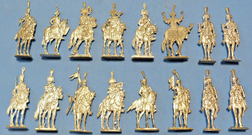 Figurines Étain Peint – Le Bivouac – 102 Hussards Français – 1er Empire (1:60)