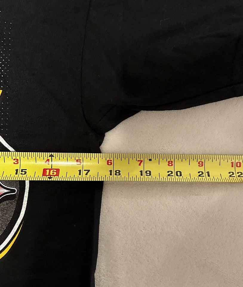 Vint. Camisa Y2K Negra Pittsburgh Steelers 2005 Super Bowl XL Campeones Juvenil Med Foto 4 de 4