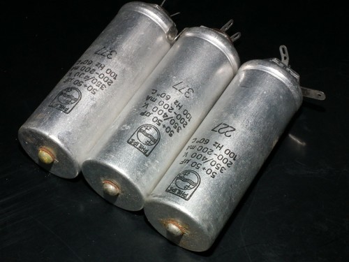 NOS vintage Philips electrolytic can capacitor 50 + 50 mfd 400V made back in 60s - Picture 8 of 10