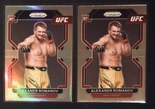2022 Prizm UFC Rookie - ALEXANDR ROMANOV - Silver Holo + Base RC Moldova - MINT