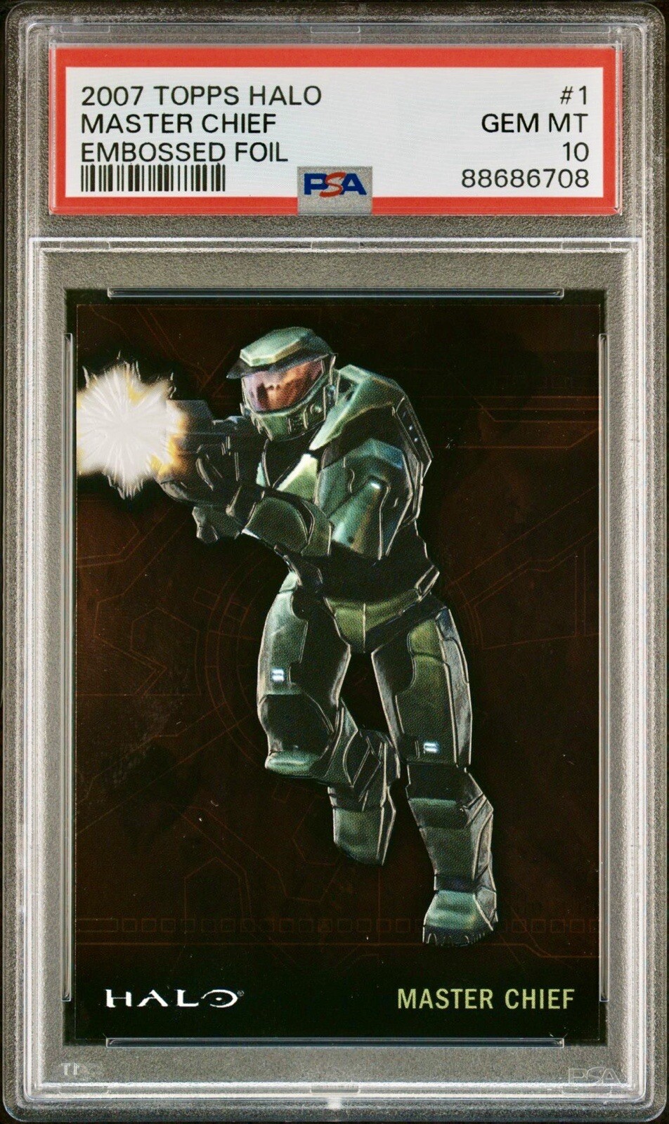 2007 TOPPS HALO MASTER CHIEF EMBOSSED FOIL CARD 1 PSA GEM MT 10 eBay