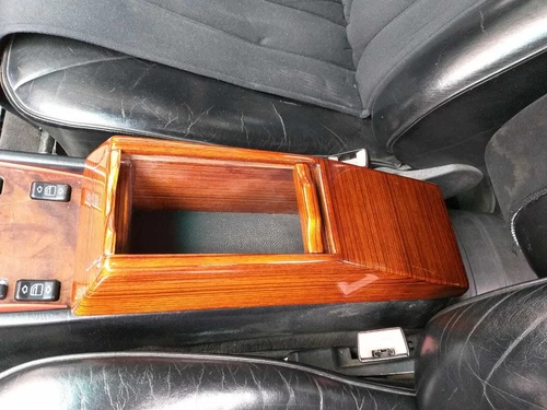 FOR MERCEDES E Class W124 Console Cassette STORAGE BOX InsertCenter ZEBRANO WOOD