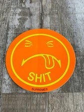 2 - Supreme Sh*t Face Sticker - FW17 - Orange and Black
