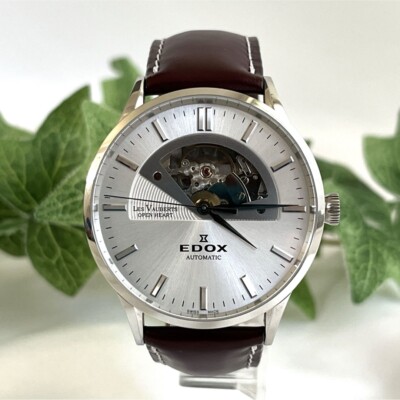 EDOX Les Vaubert Open Heart 85014-3 AIN Automatik Herrenuhr