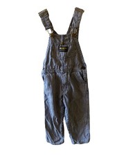 Vintage USA OshKosh Overalls Vestbak 4T Bibs Pinstripe Railroad Made In USA VGC