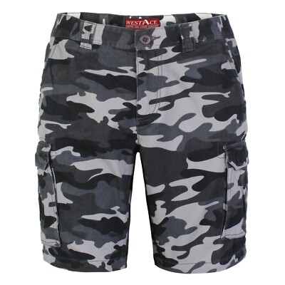 westAce Mens Army Cargo Combat Shorts Casual Work Cotton Flat