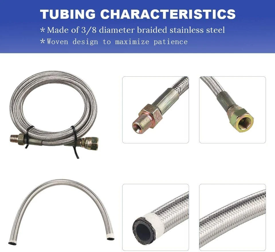 T3 Flange 4 Bolt GT35 GT3582 A/R .70 600+HP Turbocharger+Oil Return Feed Line - Изображение 4 из 4