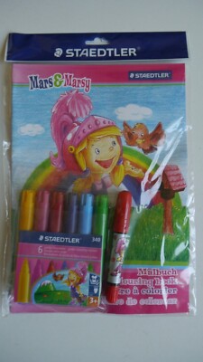 Jumbofasermaler Set Staedler mit Malbuch Mars & Marsy Girls - NEU / OVP