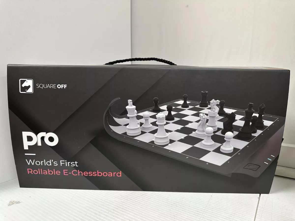 The automated chess board game Square Off, on display during the