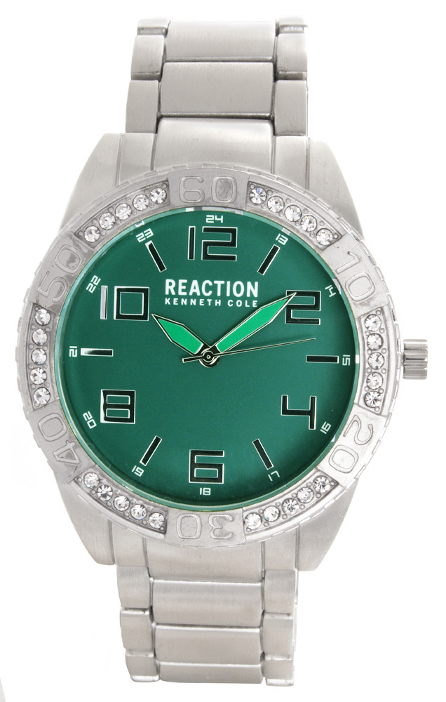Kenneth Cole Reaction Men's Green Dial Metal Bracelet Watch