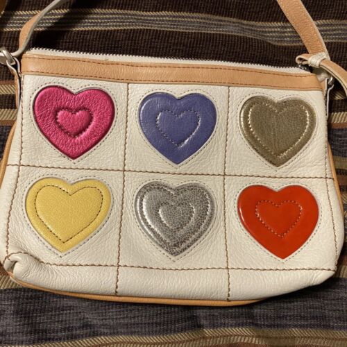Brighton Soft White Leather HEARTS Tote Shoulder Bag Purse. | Purses and  bags, Bags, Shoulder bag