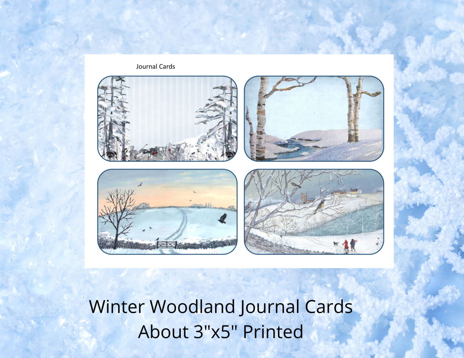 Junk Journal Supplies Winter Wonderland Collage Sheet Scrapbooks Card Making