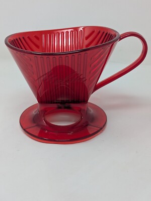 Melitta Signature Series 1 Cup Pour Over Coffee Brewer Tritan Red