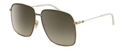 Gucci GG0394S Womens Square Sunglasses Red Green Gold White  display picture 1