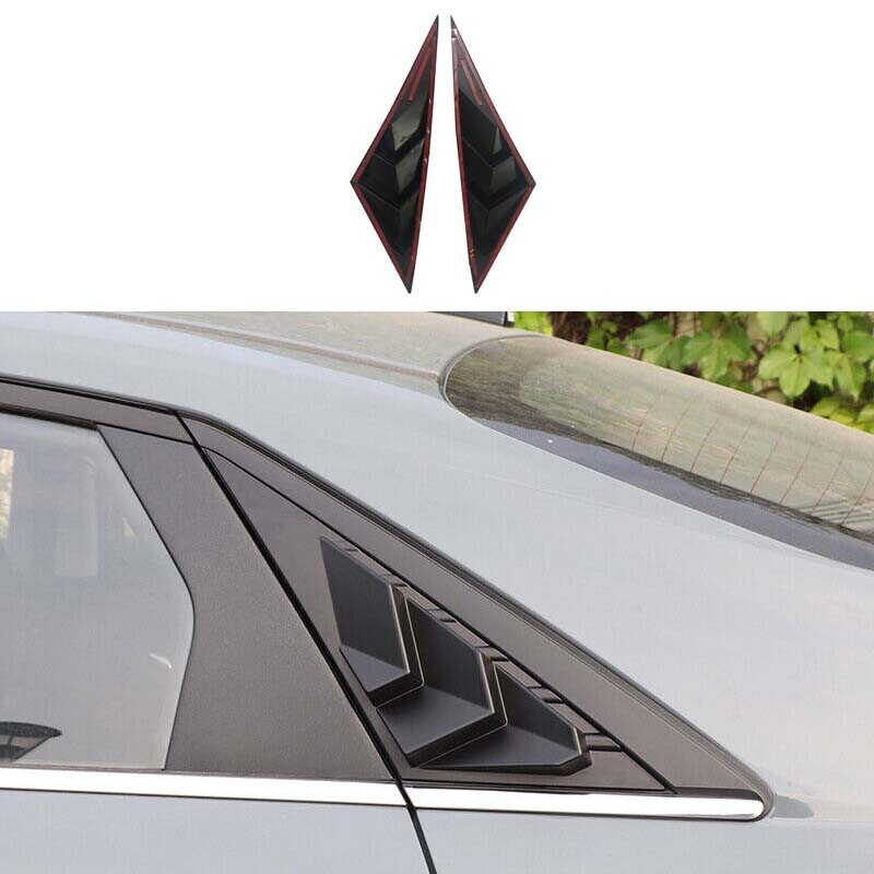 2021-2023 Black Matte Side Rear Window Louver Shutter Cover For Hyundai Elantra