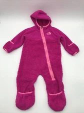 The North Face Infant 6-12 Months Bunting Full Zip Hooded Snow Suit Pink Sherpa