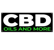 CBD OILS AND MORE CLEARANCE BANNER Advertising Vinyl Flag Sign INV