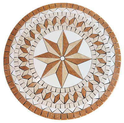 Floor Marble Medallion - 23.25 inches - Round