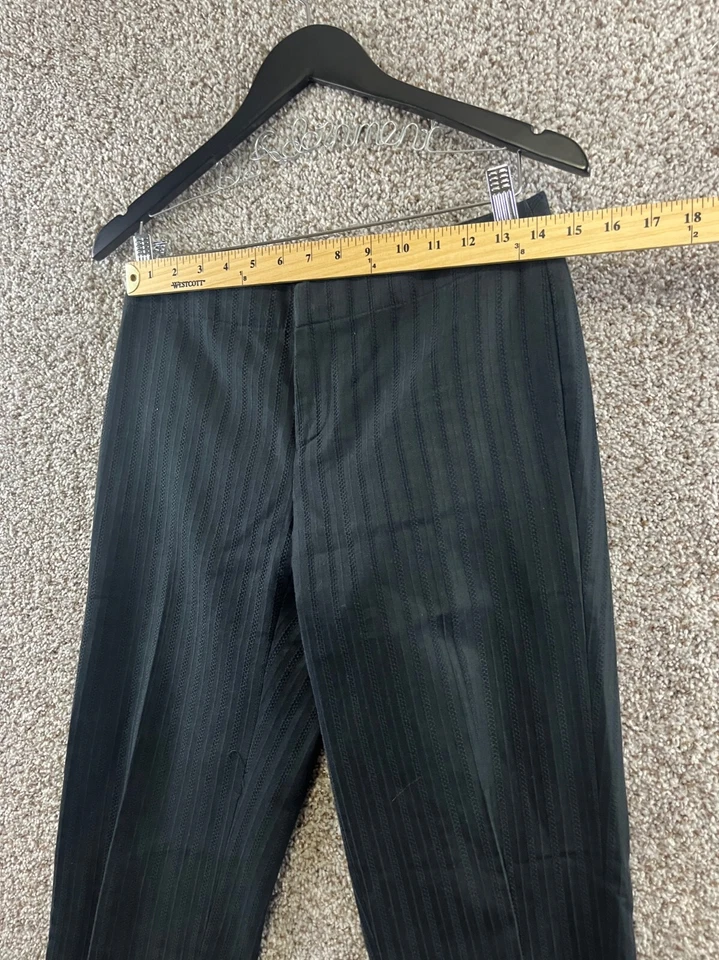 Banana Republic Martin Pants Women's Sz 2 Black Striped Cropped Straight Pants - Image 4 of 4