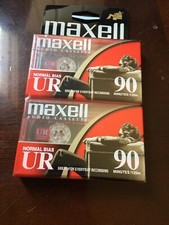 MAXELL 90 Minute Normal Bias UR CASSETTE TAPE 2 PACK NEW  SEALED