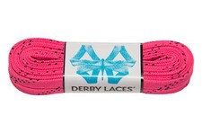 Hot Pink - 96 inch 244 cm ORIGIN by Derby Laces Waxed 1cm Wide Lace for Ska...