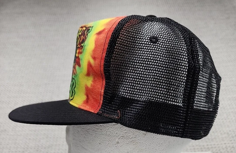 SANTA CRUZ Un Ojo Calavera Camionero Sombrero Tie Dye Skateboarding Patinador Snapback RARO Foto 4 de 4